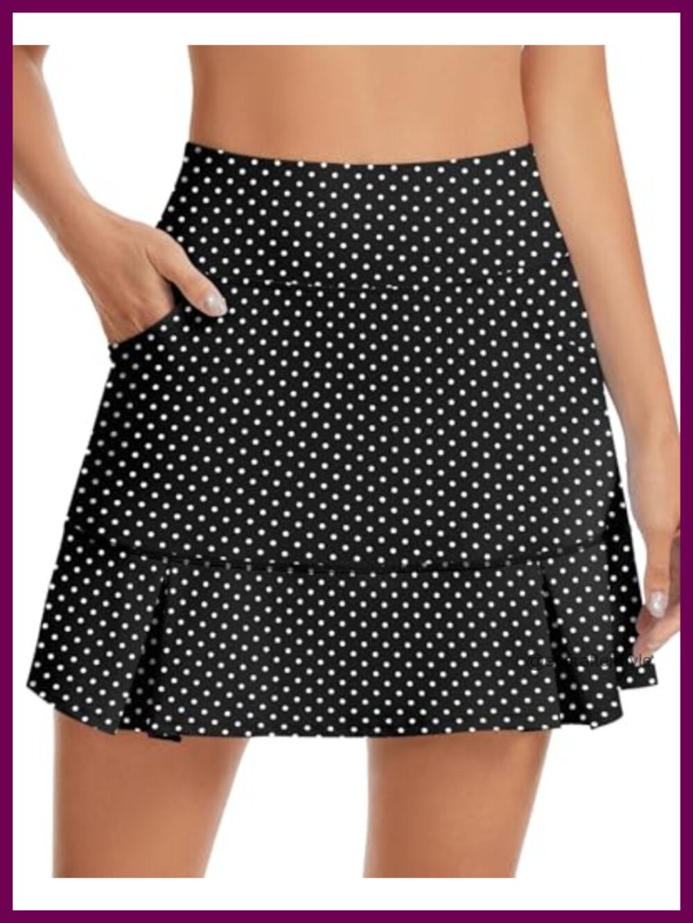 Womens Golf Skort Pleated Tennis Skirt with Pockets Athletic Skort